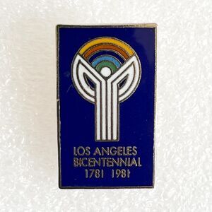 Vintage 80s Los Angeles Bicentennial Enamel Pin
